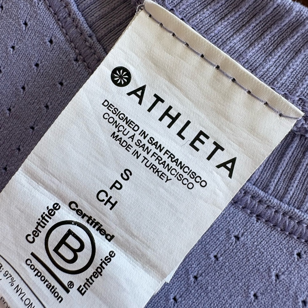 Athleta | In Motion Seamless Tee Lavender Purple Gray - Picture 6 of 7